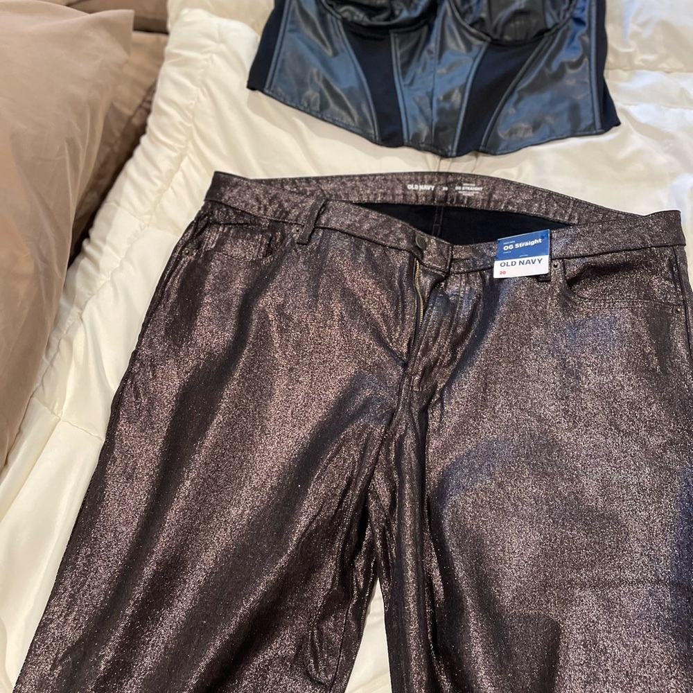 Size 20 Old Navy Shimmering Gray OG Straight Pants